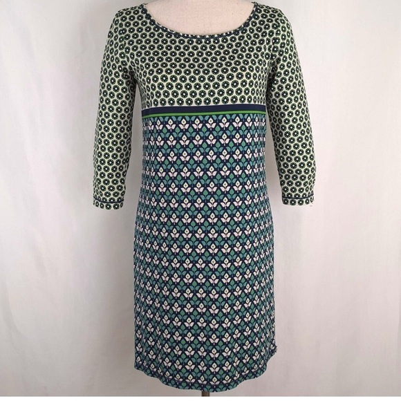 Max Studio Floral Patterned slip on three quarter sleeve dress size S - Picture 2 of 8